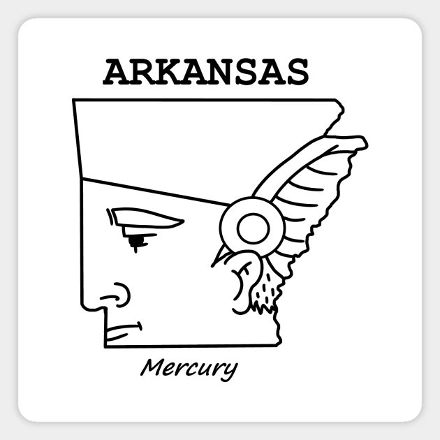 A funny map of Arkansas. Magnet by percivalrussell